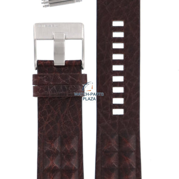 Watch Band Diesel DZ1105 brown leather strap 18mm original - Watch Plaza