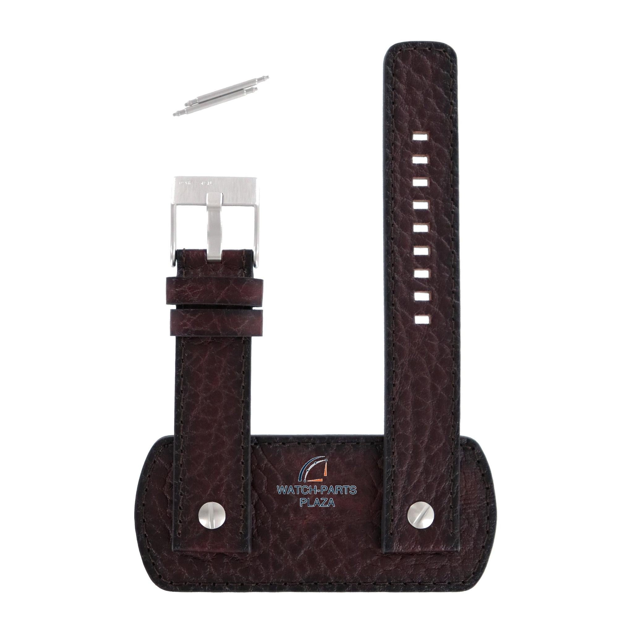 Watch Band Diesel DZ2022 brown cuff genuine leather strap 20mm DZ - 2024 - Watch Plaza