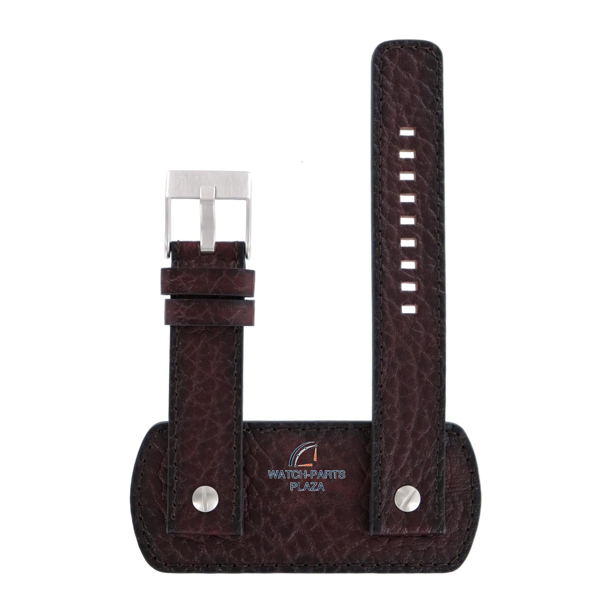 Watch Band Diesel DZ2022 brown cuff genuine leather strap 20mm DZ - 2024 - Watch Plaza