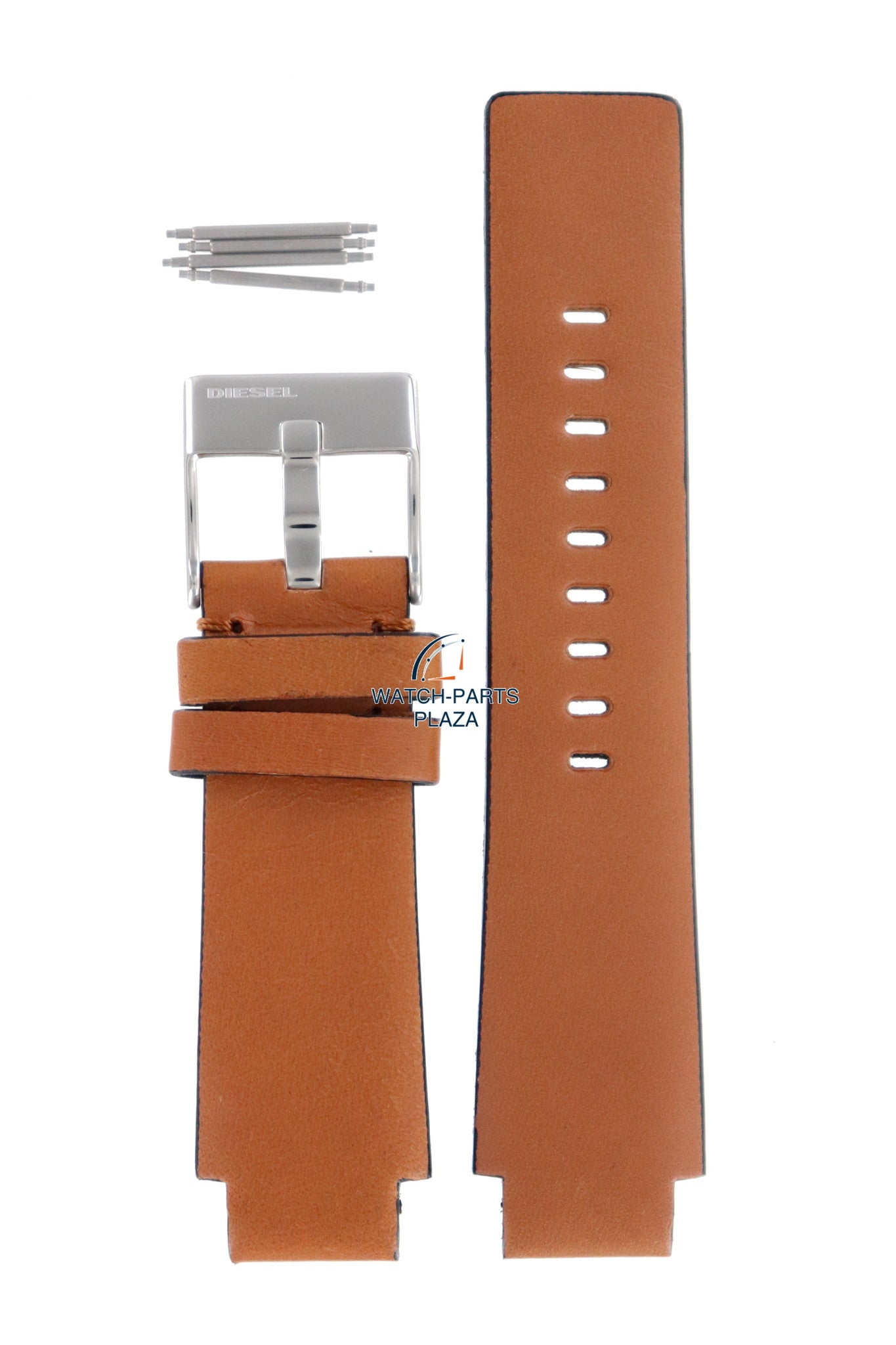 Watch Band Diesel DZ2045 light brown leather strap 18mm original - Watch Plaza