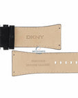 Watch Band DKNY Essentials NY3369 Black Leather Strap 30mm Embossed - Watch Plaza