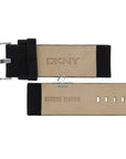 Watch Band DKNY NY2020 black leather strap 24mm genuine - Watch Plaza