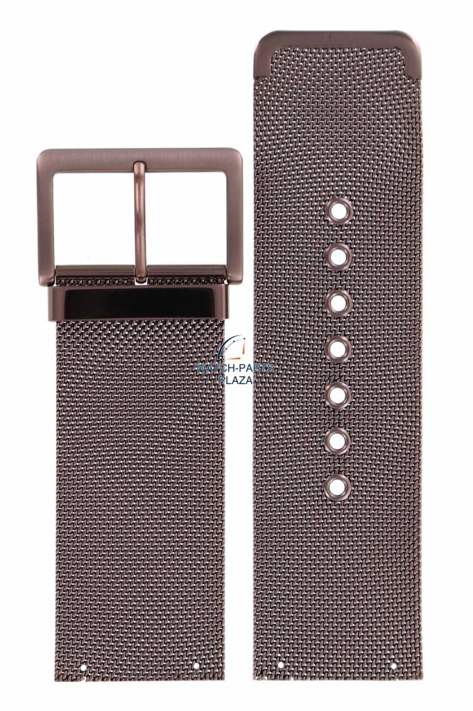 Watch Band DKNY NY3853 Bronze Coated Stainless Steel Strap 30mm Milanese - Watch Plaza