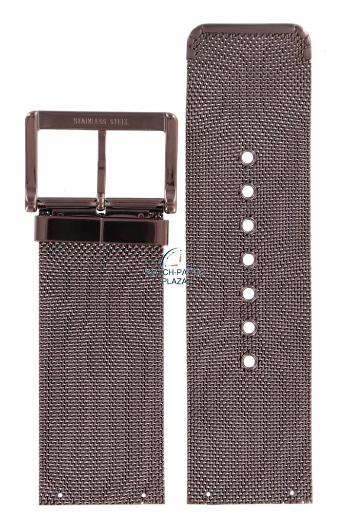 Watch Band DKNY NY3853 Bronze Coated Stainless Steel Strap 30mm Milanese - Watch Plaza