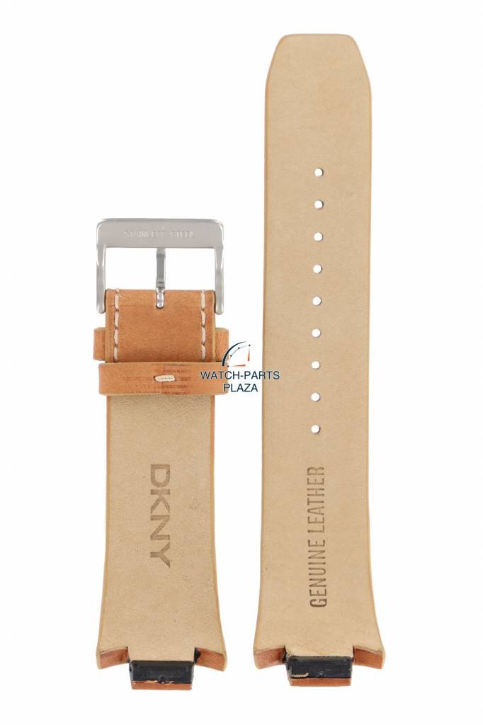 Watch Band for DKNY NY1106 Light Brown Leather Strap NY 1106 12mm - Watch Plaza