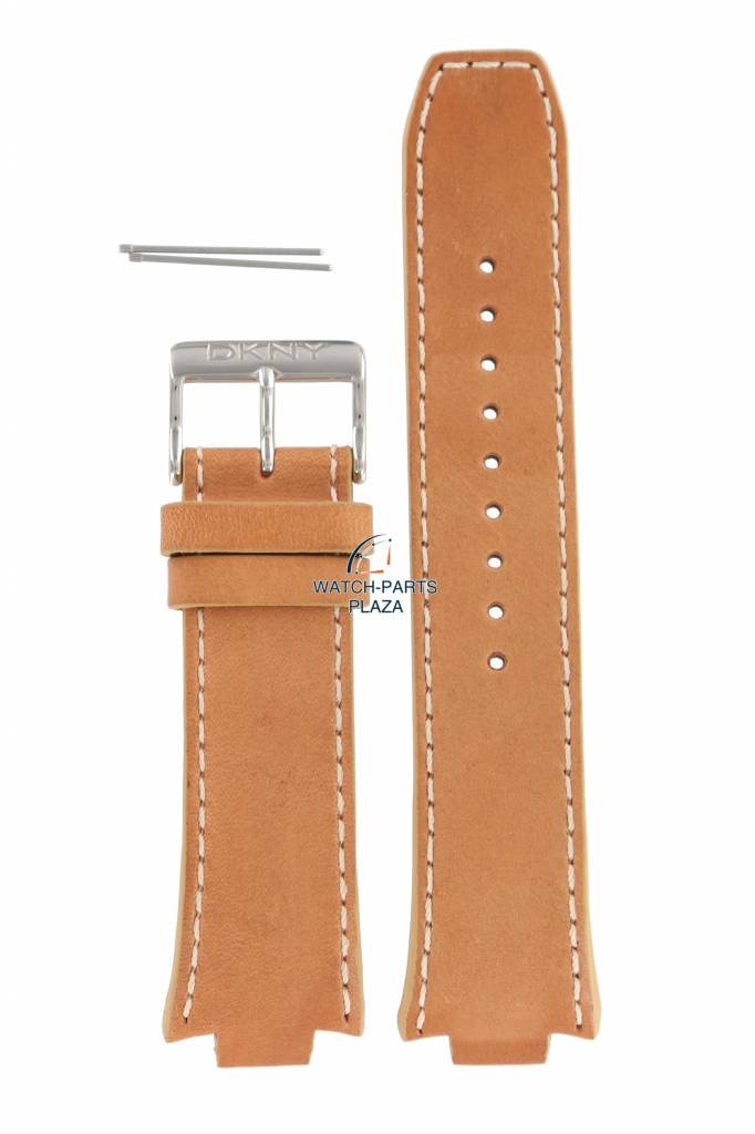 Watch Band for DKNY NY1106 Light Brown Leather Strap NY 1106 12mm - Watch Plaza