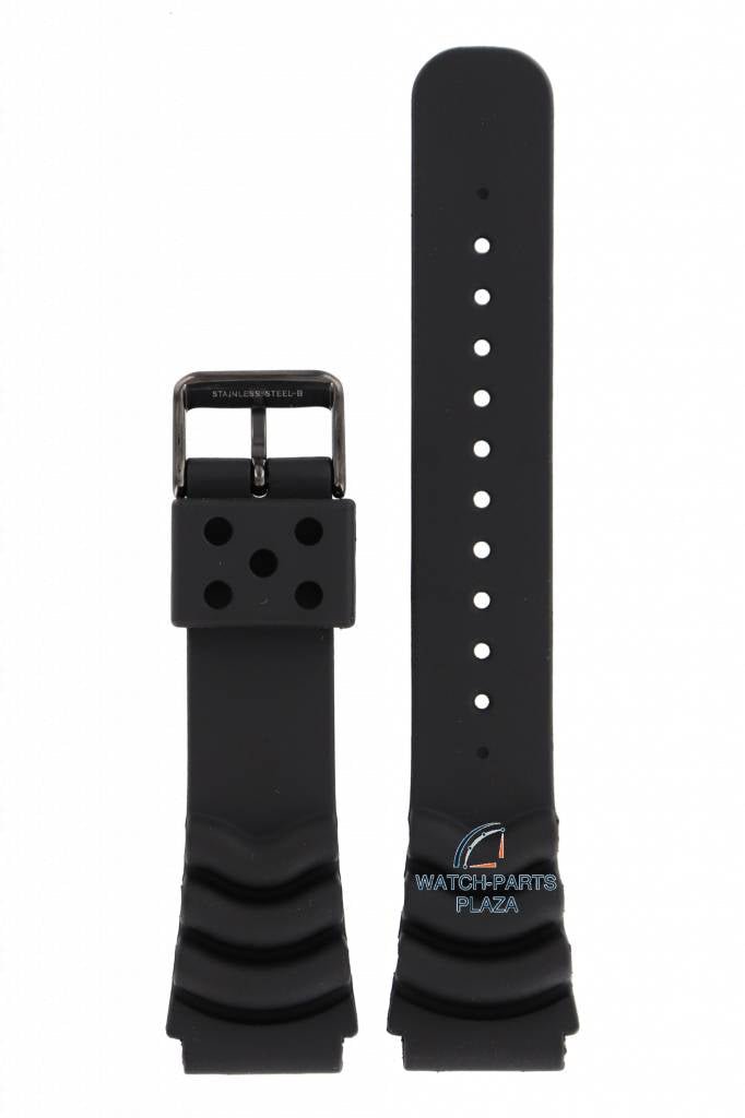 Watch Band for Seiko 5 Sports SNZG87, SRPA11 Black Strap 22mm 7S36 03P0, 4R36 04Z0 - Watch Plaza