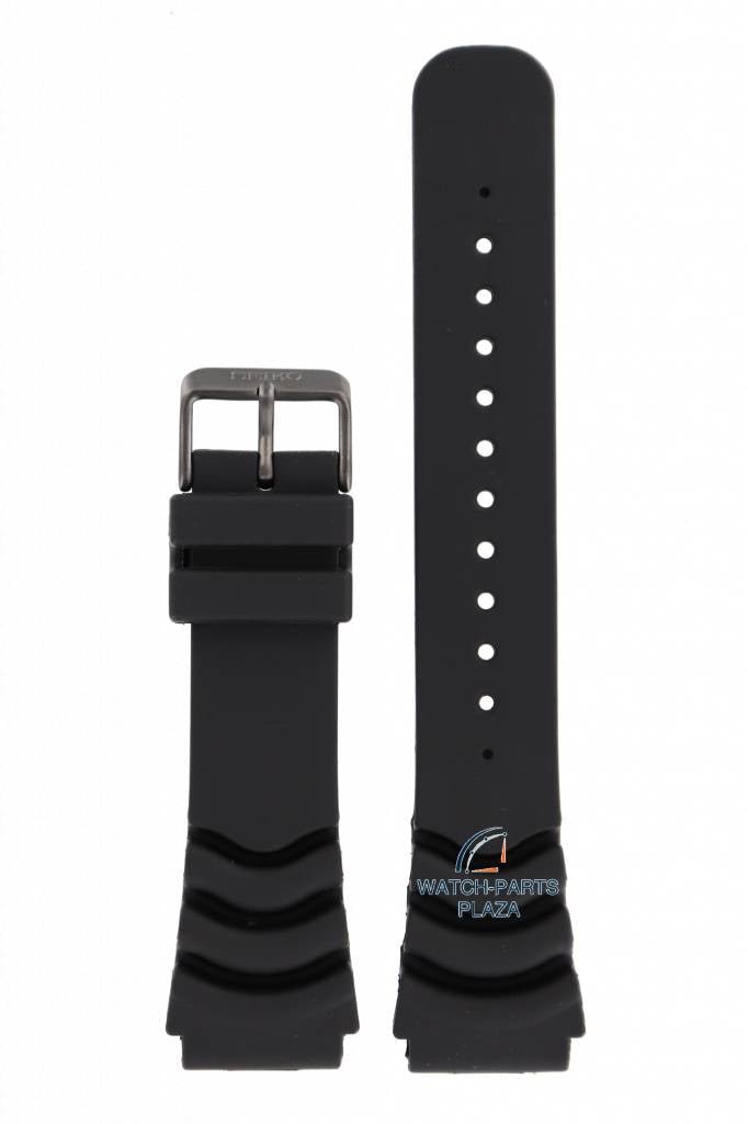 Watch Band for Seiko 5 Sports SNZG87, SRPA11 Black Strap 22mm 7S36 03P0, 4R36 04Z0 - Watch Plaza