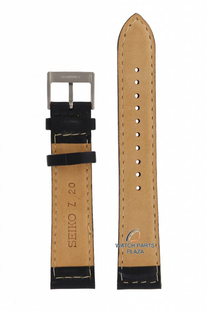 Watch Band for Seiko 7N42 - 0CB0 & 7T92 - 0ET0 / SN469, SGEB41P2 Black Leather - Watch Plaza