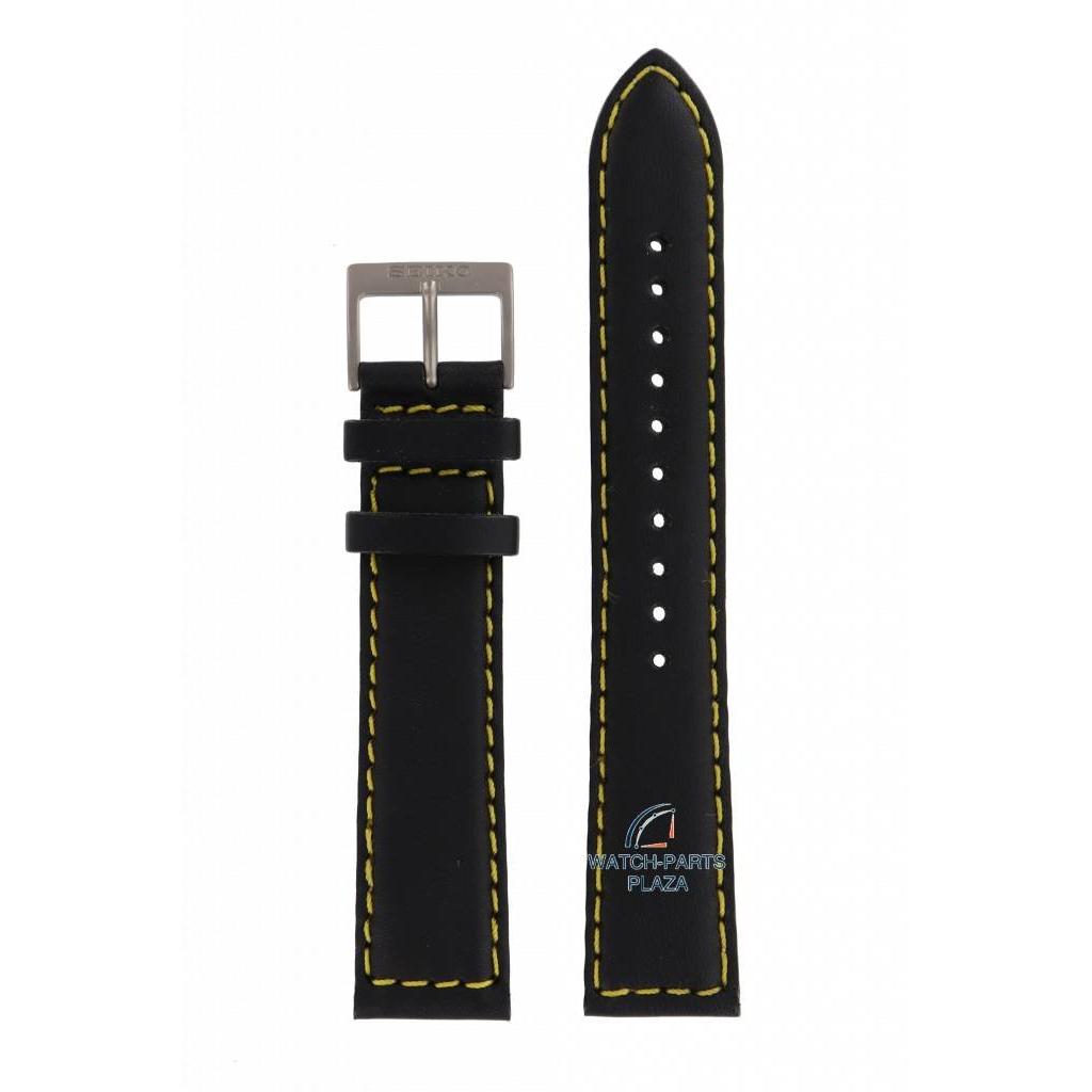 Watch Band for Seiko 7N42 - 0CB0 & 7T92 - 0ET0 / SN469, SGEB41P2 Black Leather - Watch Plaza