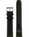 Watch Band for Seiko 7N42 - 0CB0 & 7T92 - 0ET0 / SN469, SGEB41P2 Black Leather - Watch Plaza