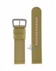 Watch Band for Seiko 7S36 - 03J0 Canvas Military Band 22mm SNZG07 4A214JL Beige / Green Nylon - Watch Plaza