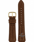 Watch Band for Seiko 8M25 - 7100, 5M22 - 6B00 Brown Leather Strap 17mm Moonphase SDT112 - Watch Plaza