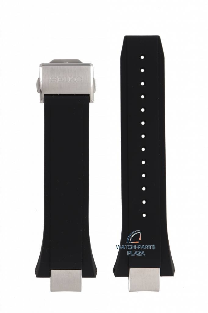 Watch Band for Seiko Astron GPS Solar SSE167, SSE169 Black Strap 8X53 - 0BB0 14mm Astron - Watch Plaza