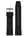 Watch Band for Seiko Solar SNE423, SSC213 Black Silicon Strap 24mm V176 - 0AA0 V157, V158 - Watch Plaza