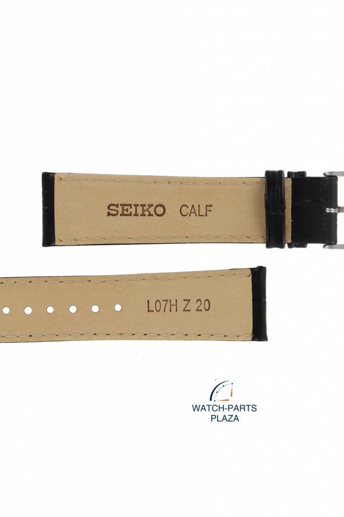 Watch Band for Seiko SRP769 / SRPA27 Black Leather Strap 4R35 - 00P0, 00Z0 Classic L07H - Watch Plaza