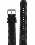 Watch Band for Seiko SSB033 Black Leather Strap 6T63 - 00D0 MecaQuartz L07M B 20mm - Watch Plaza