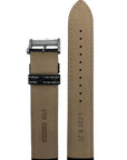 Watch Band for Seiko SSC009 Solar Flightmaster Black Leather V172 - 0AC0 20mm - Watch Plaza