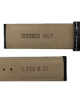 Watch Band for Seiko SSC009 Solar Flightmaster Black Leather V172 - 0AC0 20mm - Watch Plaza