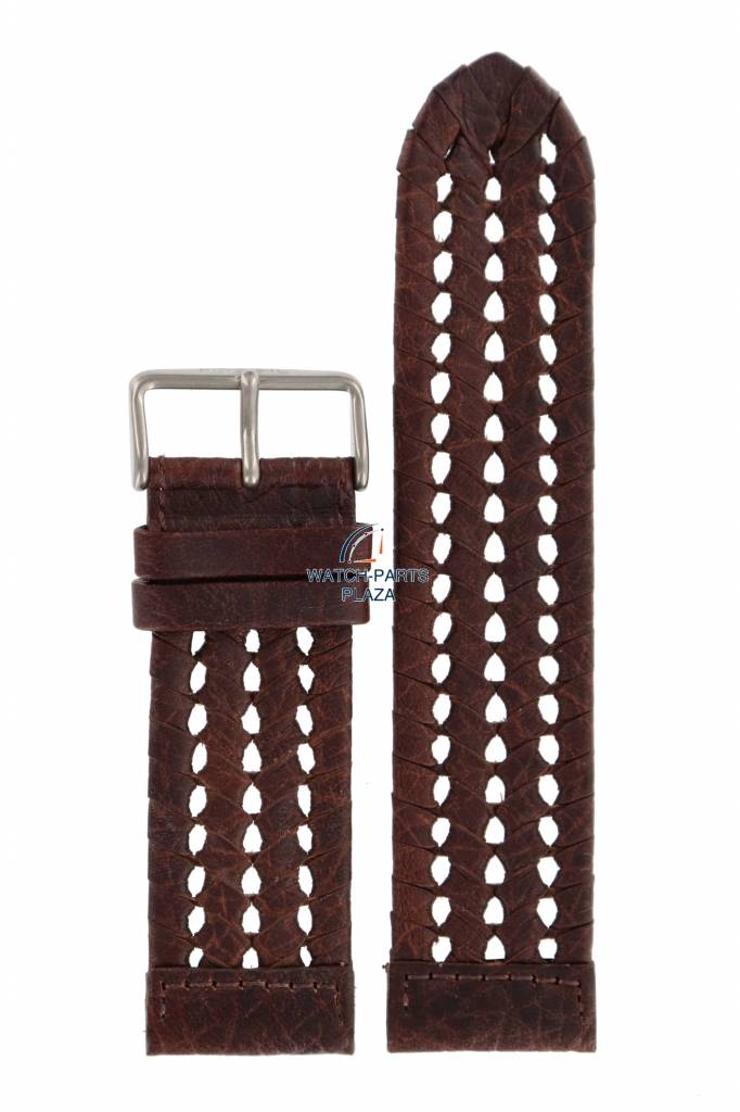 Watch Band Fossil JR8788 Brown Genuine Leather Strap 26mm - Watch Plaza