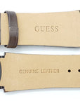 Watch Band Guess Rigor W0040G3 Brown Genuine Leather Strap 22mm original - Watch Plaza