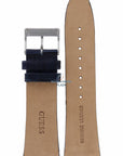 Watch Band Guess Rigor W0040G7 Blue Genuine Leather Strap 22mm original - Watch Plaza