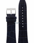 Watch Band Guess Rigor W0040G7 Blue Genuine Leather Strap 22mm original - Watch Plaza