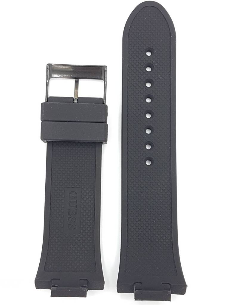 Watch Band Guess W12653G1 Overdrive Black Rubber Genuine Strap 14mm - Overdrive - Watch Plaza