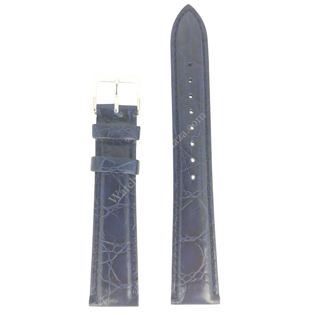 Watch Band Seiko 7T32 - 6G10 Blue Leather Strap 18mm 7T32 Original SDW633P1 - Watch Plaza