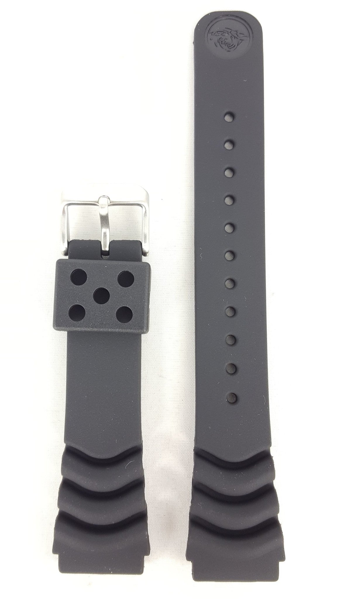 Watch Band Seiko Diver Black Monster Rubber Z 20 mm SKX779 Strap 7S26 - 0350 SKXA37 - Watch Plaza