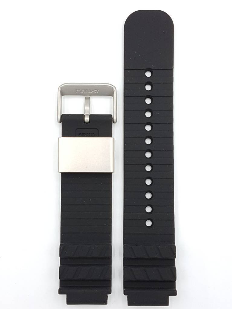 Watch Band Seiko Scuba Diver SBEE001 SBEE002 Black Strap CY 17mm 7N36 - 0AG0 - Watch Plaza