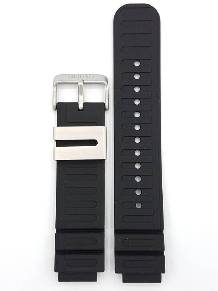 Watch Band Seiko Scuba Diver SBEE001 SBEE002 Black Strap CY 17mm 7N36 - 0AG0 - Watch Plaza