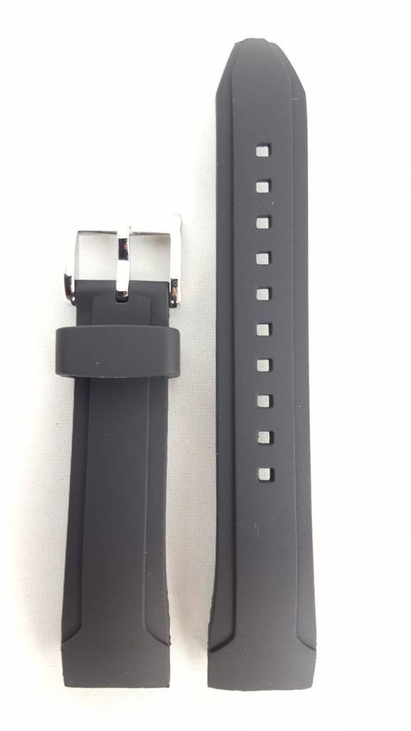 Watch Band Seiko SNDX55P1 Black Sillicon Strap 7T92 - 0PJ0 18mm Genuine - Watch Plaza