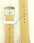 Watch Band Seiko Sportura Ladies SND889P1 White Leather Strap 7T92 - 0HP0 20mm - Watch Plaza