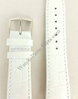 Watch Band Seiko Sportura Ladies SND889P1 White Leather Strap 7T92 - 0HP0 20mm - Watch Plaza