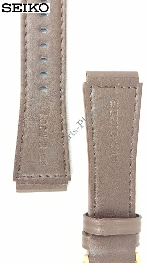 Watch Band Seiko SRP580 Prospex Limited brown leather strap L0CW B 22 mm - Watch Plaza