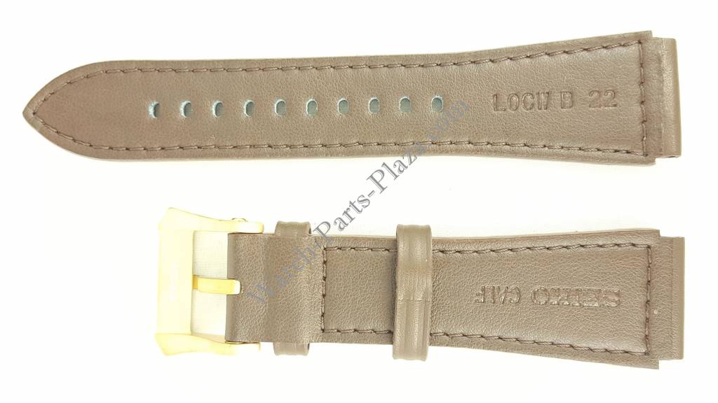 Watch Band Seiko SRP580 Prospex Limited brown leather strap L0CW B 22 mm - Watch Plaza