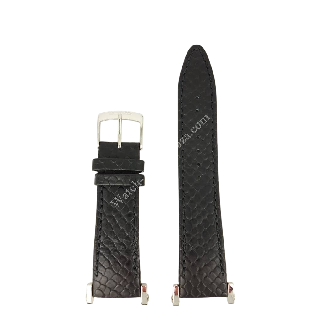 Watch Band SNDZ99P1 Seiko 7T92 - 0HP0 black leather strap 20mm 4LK4JB - Watch Plaza