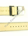 Watch Band SNDZ99P1 Seiko 7T92 - 0HP0 black leather strap 20mm 4LK4JB - Watch Plaza