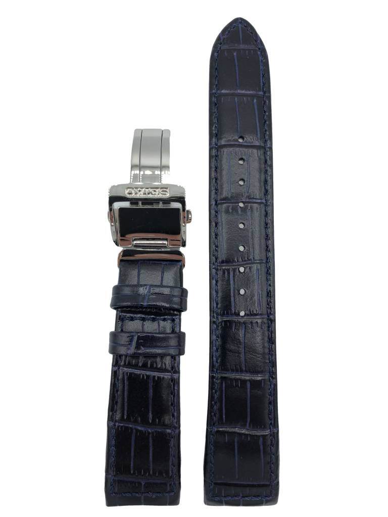 Watch Band SNP126 Seiko Premier Kinetic Blue Strap 21mm 7D56 - 0AB0 Novak Djokovic - Watch Plaza