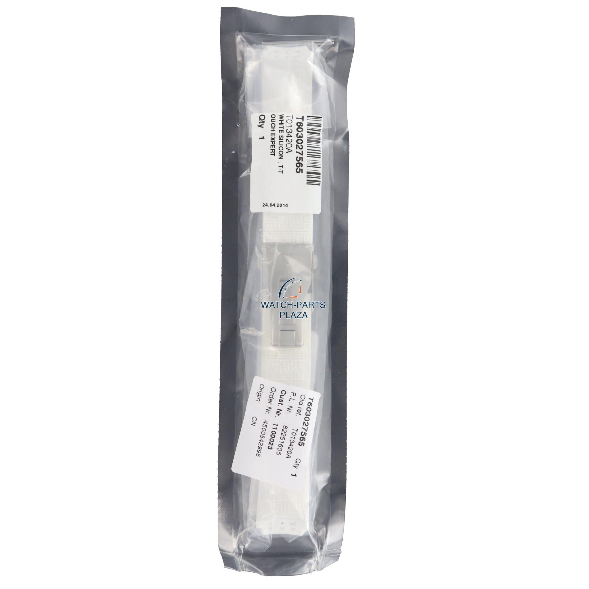 Watch band Tissot T013420 / T047420 T - Touch Expert white silicon strap 21mm T603027565 - Watch Plaza