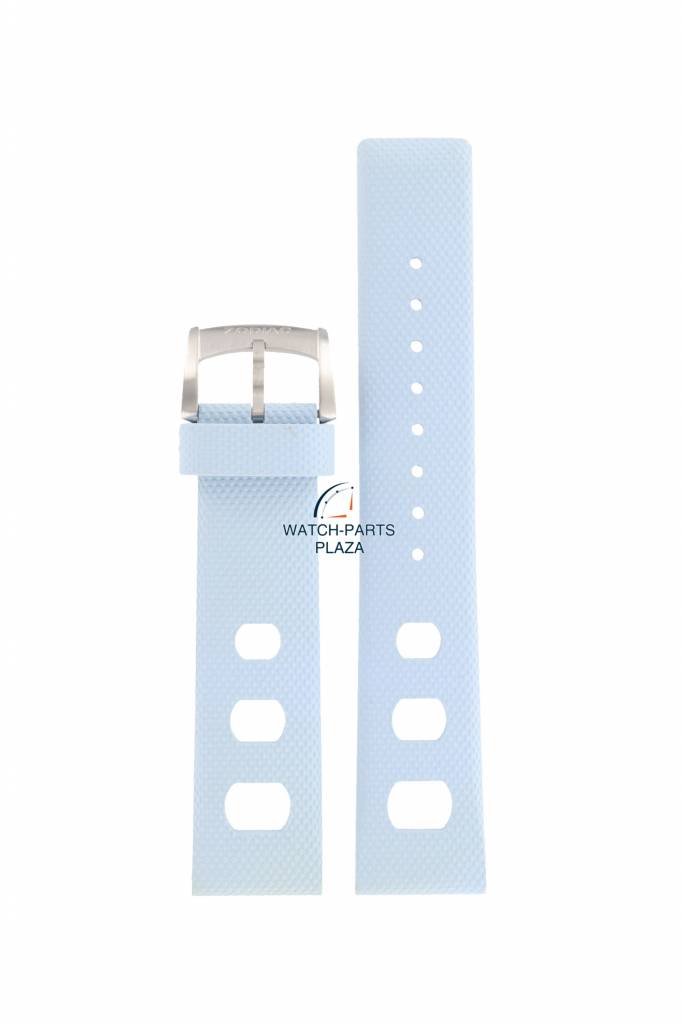 Watch Band ZO2230, ZO2237 Zodiac Sea Dragon Blue Silicon Strap 20mm - Watch Plaza