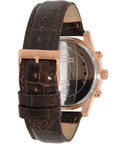 Watch Guess Exec W0076G4 chronograph watch men's rosé 44mm brown croco leather strap - Watch Plaza