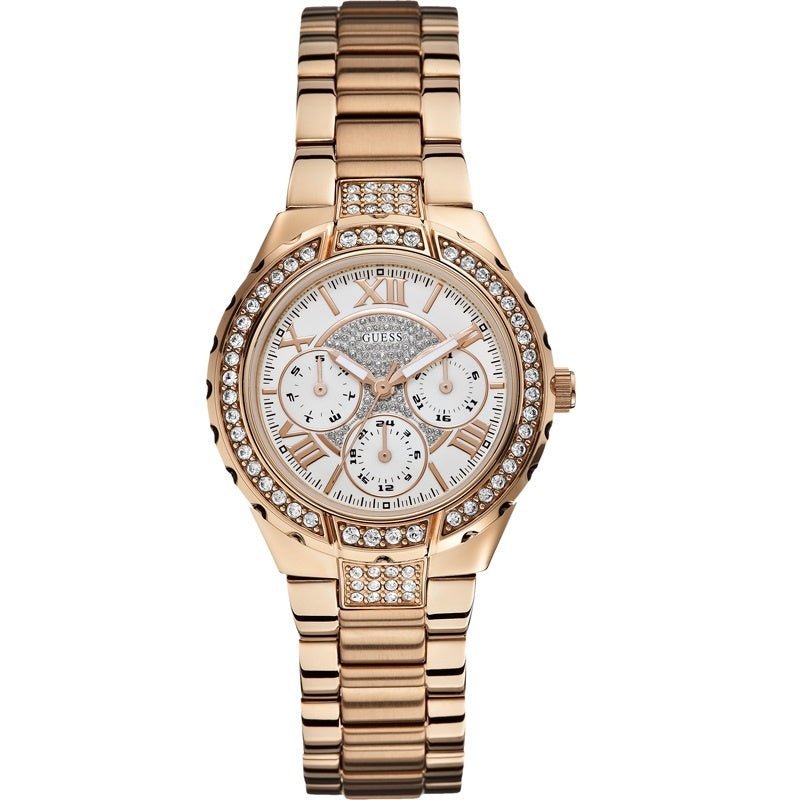 Watch Guess W0111L3 Viva analog ladies watch rose colored 36mm steel - Watch Plaza