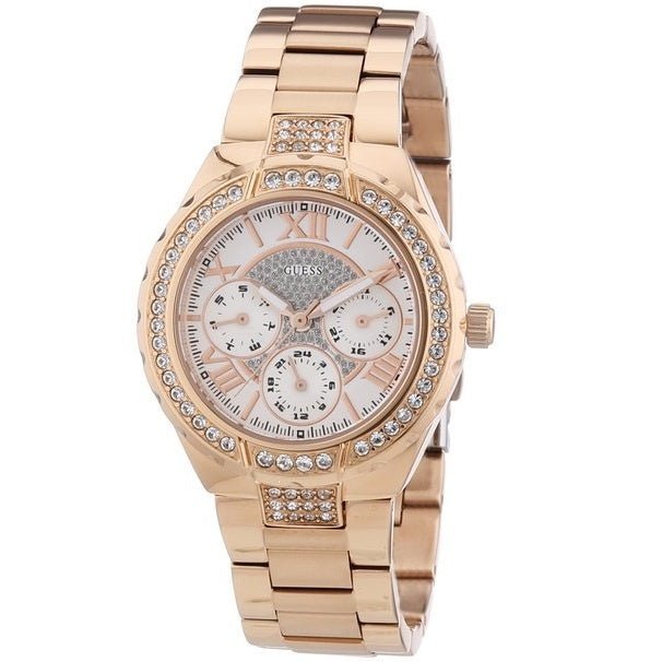 Watch Guess W0111L3 Viva analog ladies watch rose colored 36mm steel - Watch Plaza