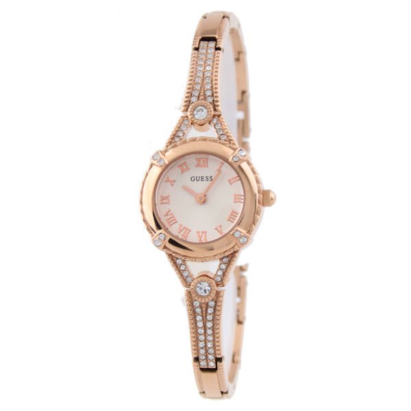 Watch Guess W0135L3 Angelic ladies watch rose colored 22mm steel Zirconia crystals - Watch Plaza