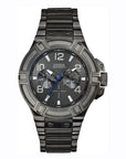 Watch Guess W0218G1 Rigor analogue steel men's watch dark gray 45mm Gunmetal Gray - Watch Plaza