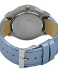 Watch Guess W0289L2 Jet Setter ladies watch gold colored 39mm light blue strap - Watch Plaza