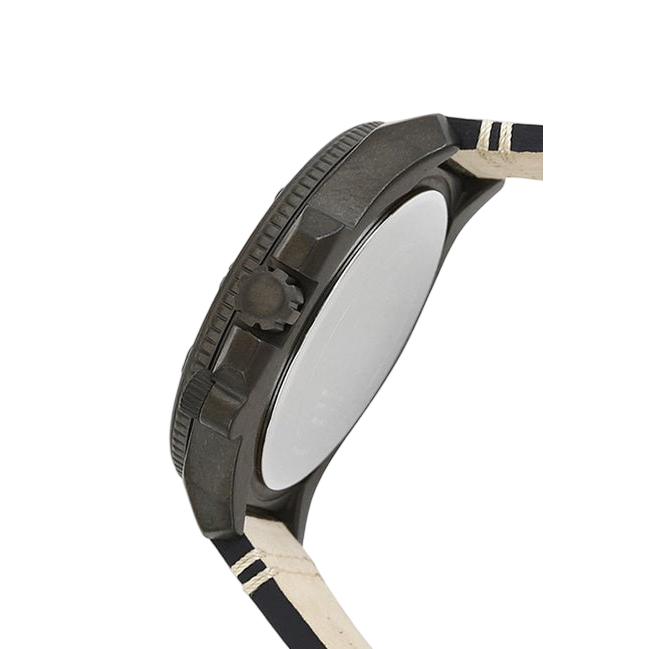 Watch Guess W0659G3 Viper analog men's watch dark gray 46mm leather strap - Watch Plaza