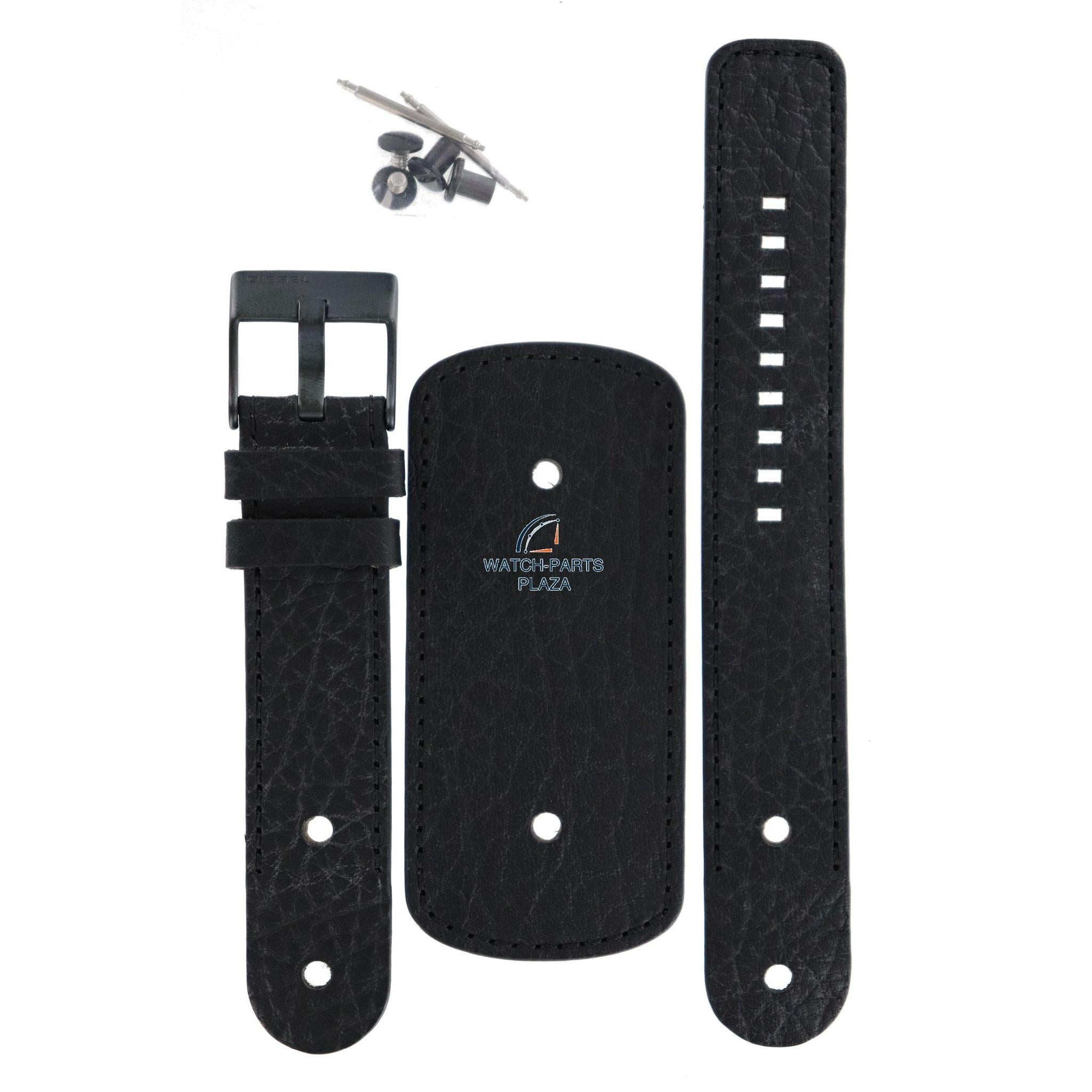 Diesel DZ2046 black cuff leather watch band 20mm original